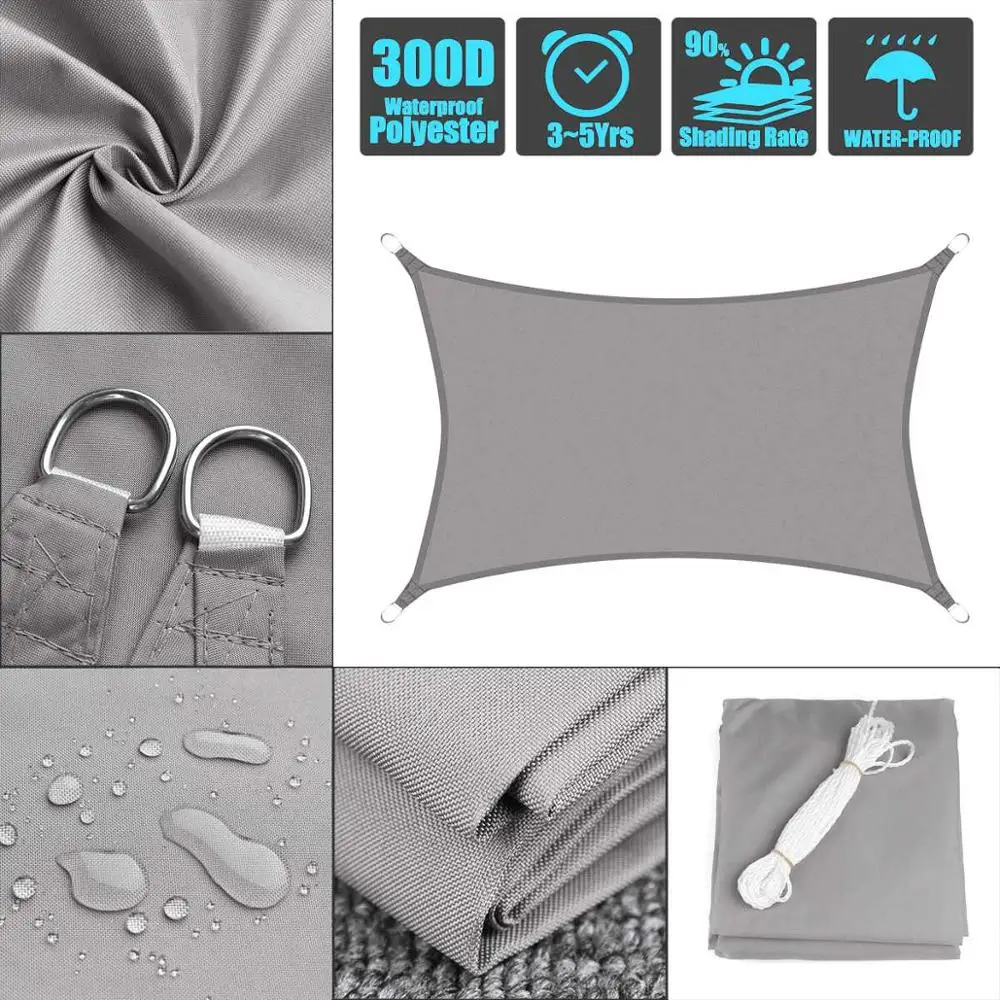 Тент для сада и дома водонепроницаемая тканевая накидка тента паруса