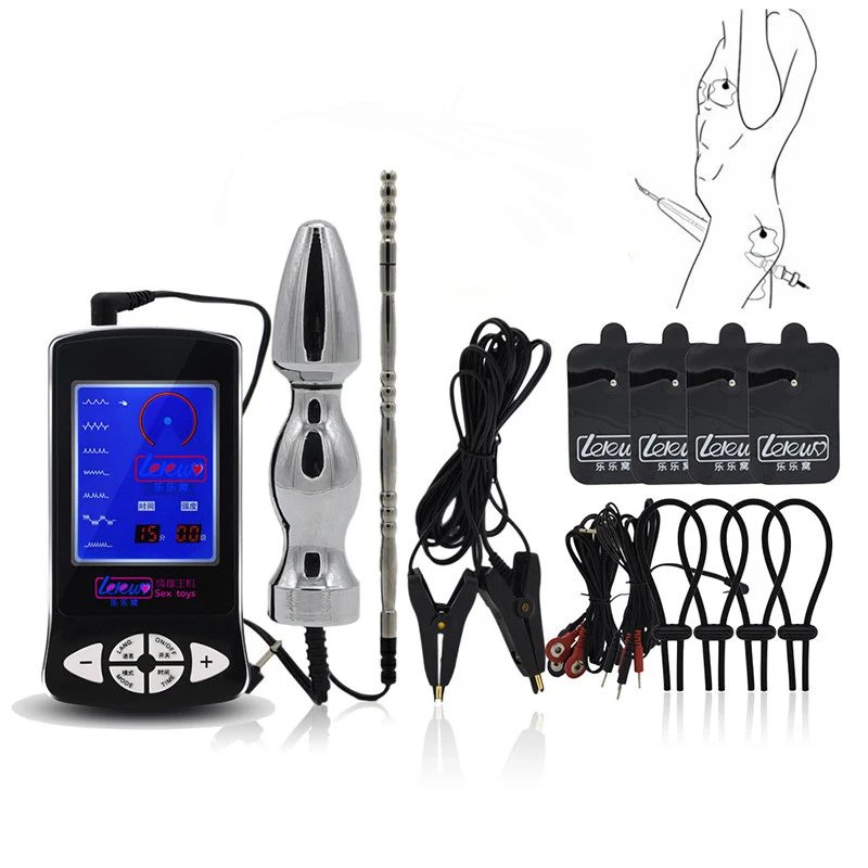 Электрошоковая Анальная пробка для пениса кольца массажа зажимы сосков мужчин