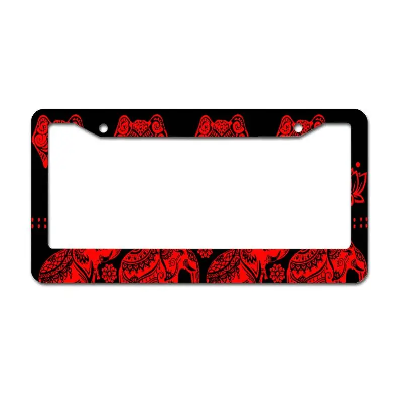 

Peceeta Elephant Lotus Red License Plate Frame 2 Holes 1 Frame Matte Aluminum Metal Alloy Frame white 16x31cm"] E7CA