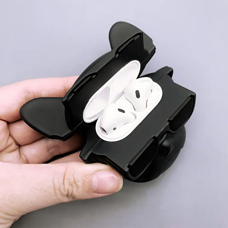 Роскошный милый мягкий силиконовый чехол с 3D бульдогом классный s для Airpods 1 2