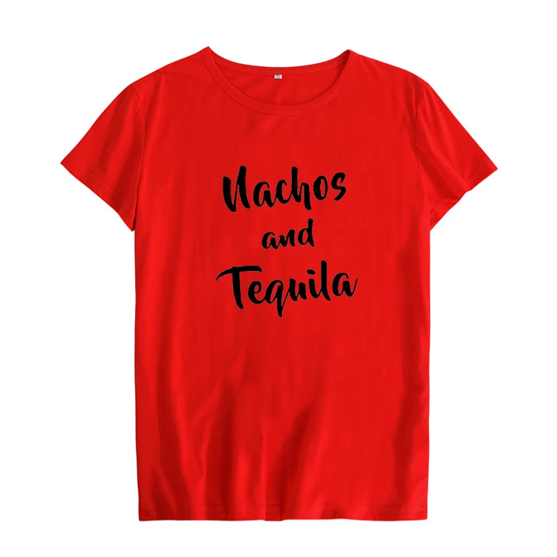 Nachos и футболка с надписью Текила Женская забавная Повседневная в стиле Харадзюку
