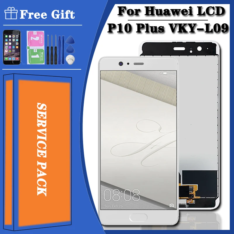 

5,5 дюйма, 100% дюйма, для Huawei P10 Plus, ЖК-дисплей, зеркальный сенсорный экран с рамкой, дигитайзер, замена дисплея для Huawei P10Plus