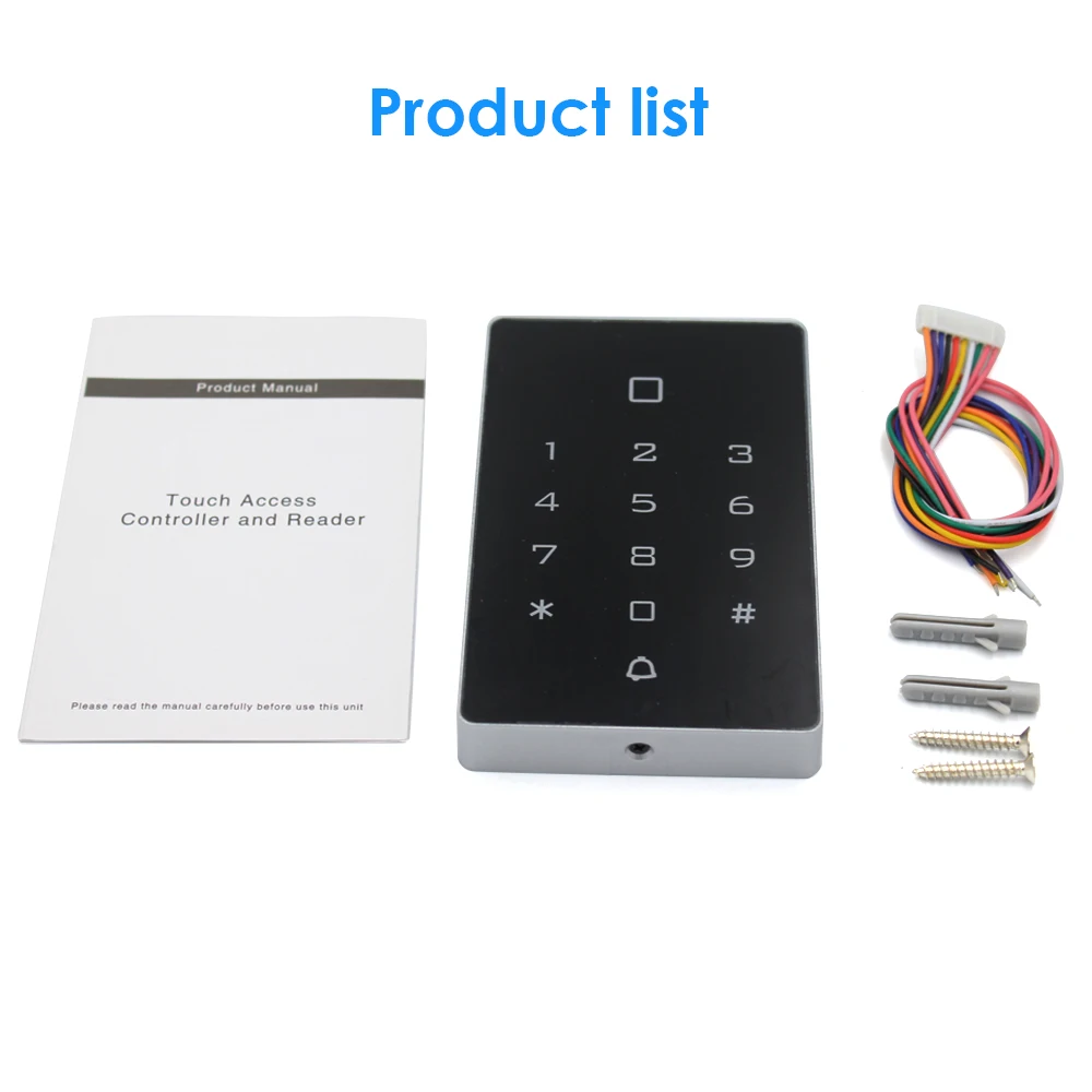 Wifi RemoteTuya Mobile APP Backlight Touch 125khz RFID Access Control Keypad Door Lock Opener WG26 Output Watreproof Manger Card images - 6