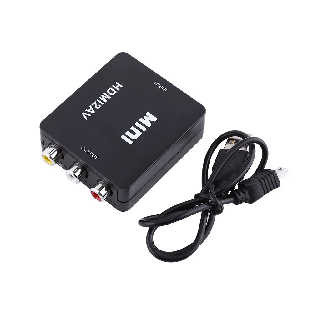 SOONHUA Цифровой HDMI к RCA Композитный Видео Аудио AV CVBS конвертер адаптер Mini сигнала