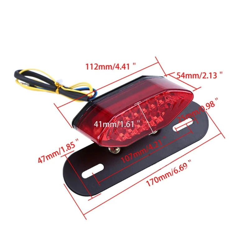 

Motorbike Rear Signal Lamp Bright LED Running Light Tail Light Suitable for Old Damaged Original Lamps