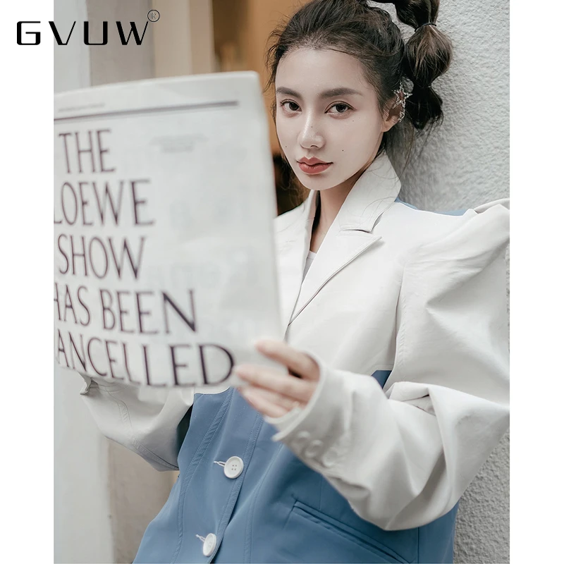 

GVUW Suit Coat Women's Early Autumn 2021 New Korean Loose Waist Hong Kong Style Design Sense Minority Suit Top KB75532