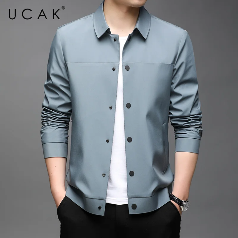 

UCAK Brand Solid Color Jackets Men Clothing New Arrival Casual Autumn Coats Fashion Streetwear Chaquetas Hombre Jacket U8181