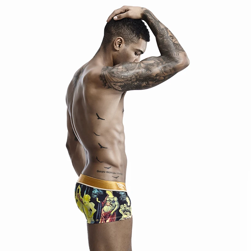Мужское нижнее белье трусы-боксеры мужские трусы с низкой посадкой и принтом для