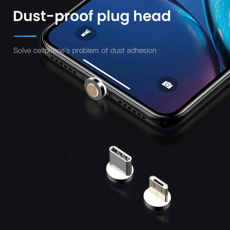 Магнитный USB-кабель с подсветкой Micro USB C магнитный QC 3 0 кабель для быстрой зарядки