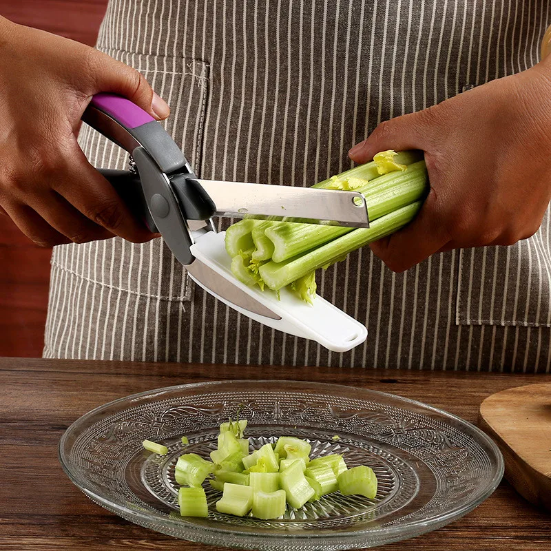 Кухонные ножницы 2 в 1 для резки и доски умные повара из нержавеющей стали мясо