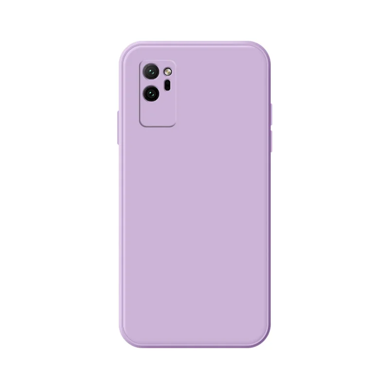 

For Huawei Honor Play 4 Pro Soft TPU Silicone Protective Square Phone Case Simple Purea Colors Back Cover Fundas