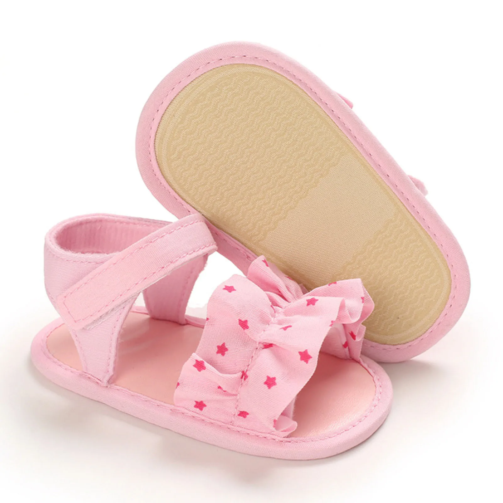 

ISHOWTIENDA Toddler Kids Baby Boys Girls Star Rubber Sandals Non-slip First Walking Shoes Baby Girl Shoes