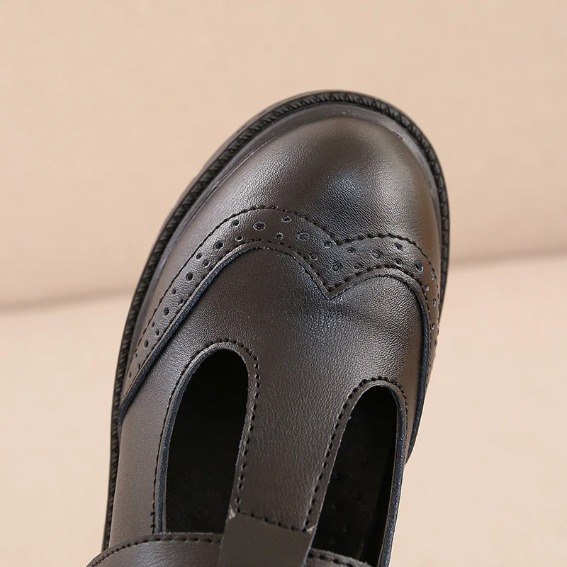 CYSINCOS/детская кожаная обувь в британском стиле детская для маленьких девочек