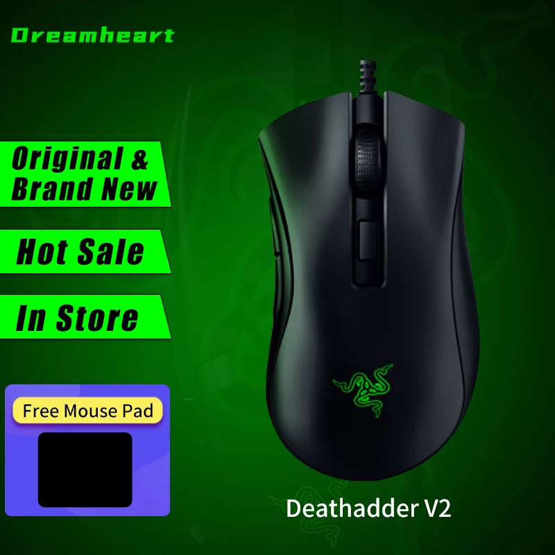 Оригинальная новая Проводная игровая мышь DeathAdder V2 20000 DPI Спортивная компьютерная