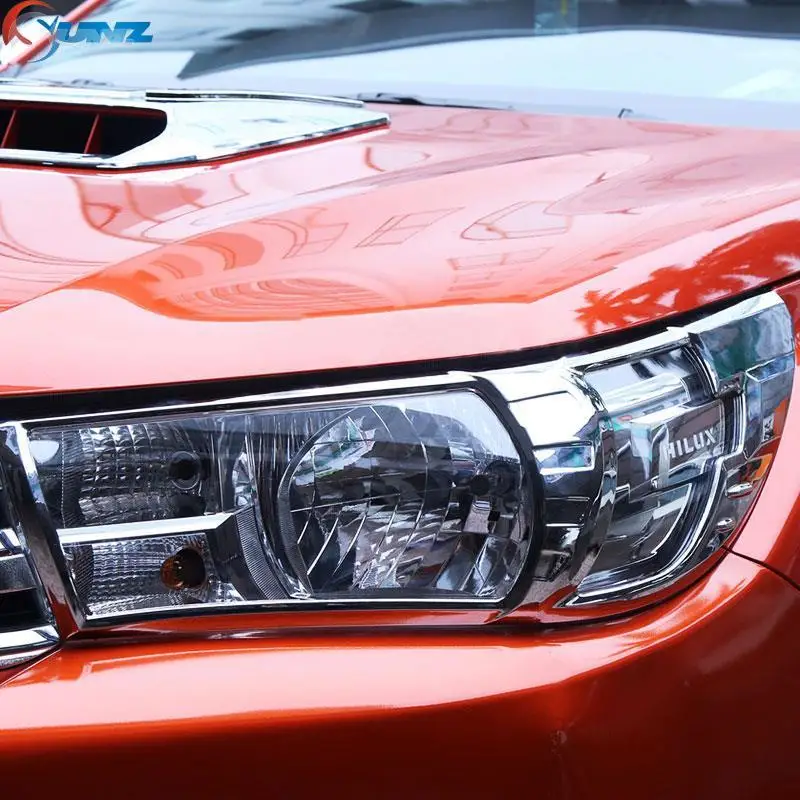 Аксессуары ABS Chrome крышка переднего заднего фонаря для Toyota Hilux Revo 2016 2018 базовая