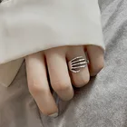 Кольца в стиле панк на Хэллоуин для женщин и мужчин, модные парные кольца, винтажное металлическое посеребренное открытое регулируемое кольцо, 2021, трендовые ювелирные изделия