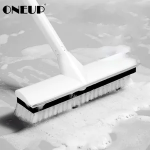 ONEUP щетка для чистки щетиной с длинной ручкой, напольная метла двойного назначения, выдвижная настенная домашняя стеклянная плитка для ванной комнаты