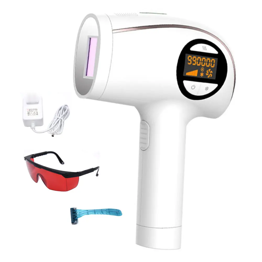 

IPL Hair Removal Epilator A Permanent Hair Removal Machine Face Body Electric Depilador 990000 Flashes With Ice Mode Portable