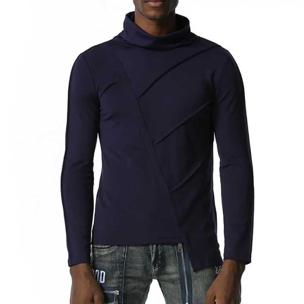 

Футболка мужская эластичная однотонная с длинным рукавом, на осень/зиму