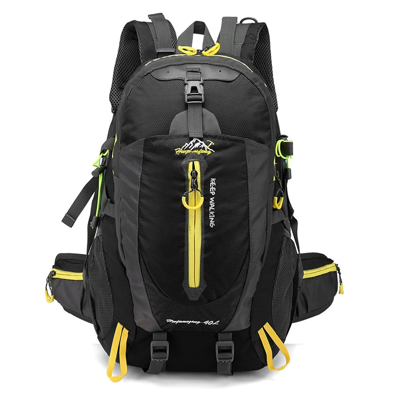 Men 40l Unisex Waterproof Backpack Travel Pack Hiking Sports Bag Pack Outdoor Climbing Mountaineering Camping Backpack for Male