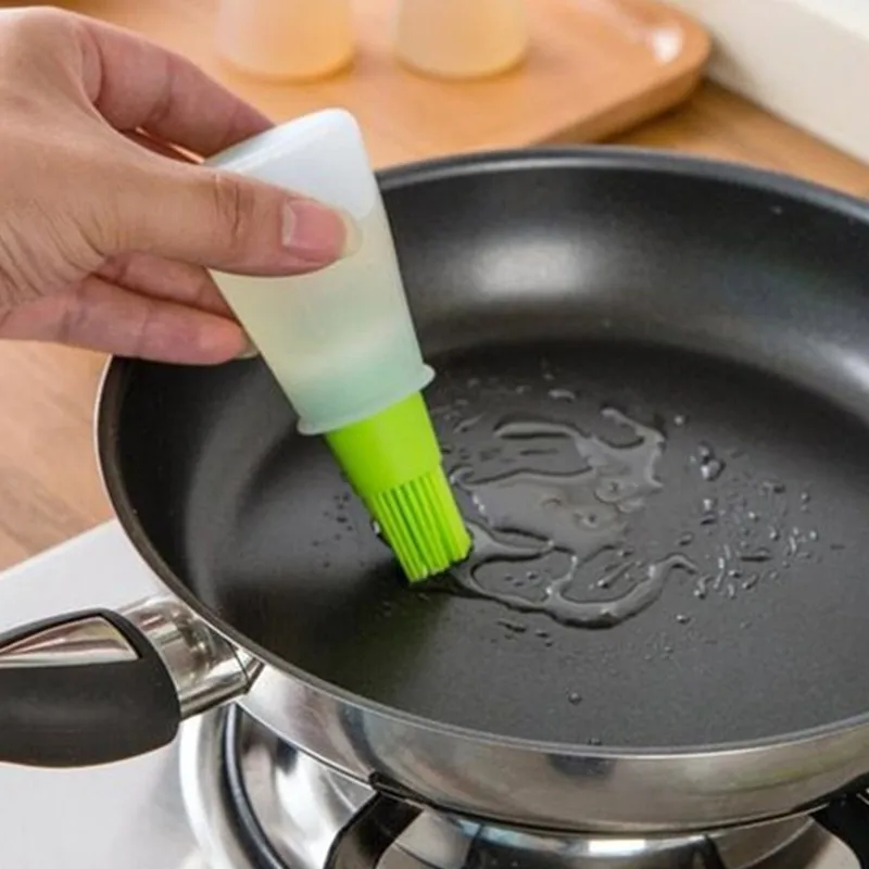 

1pcs Oil Brush Pastry for Barbecue Baking Silicone Basting Cooking BBQ Tools Easy to Clean Kitchen Bakeware Butter Brush F0412
