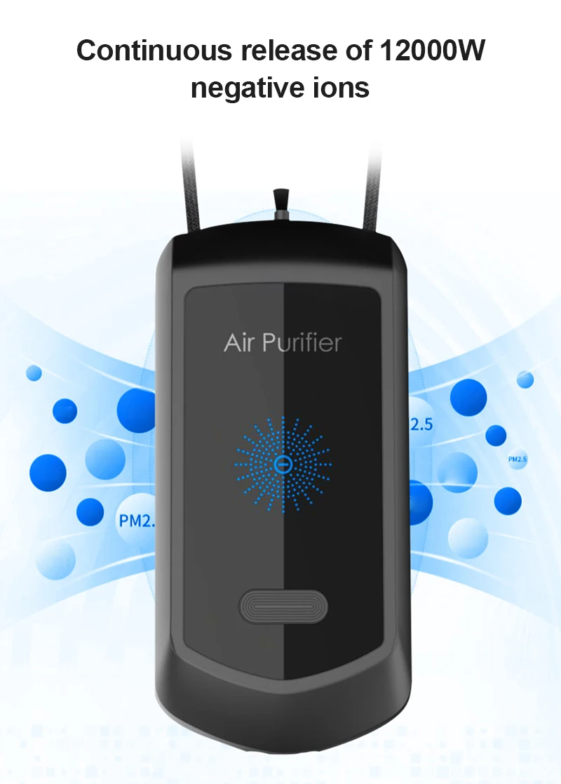Портативный переносной USB-очиститель воздуха персональное ожерелье с