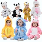 Комбинезон детский, фланелевый, на возраст 0-2 года, 2021