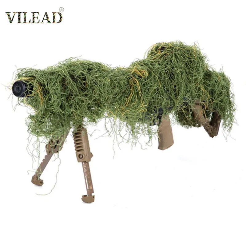 VILEAD 1 2 м эластичные синтетические нити Ghillie костюм пистолет веревка Пейнтбол