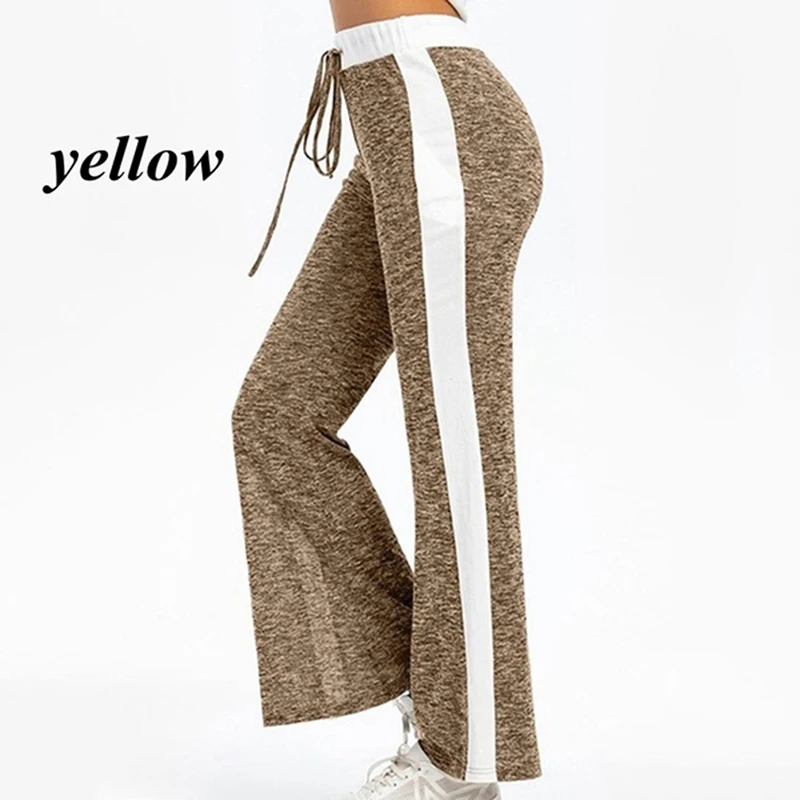 

2020 New Summer Wide Leg Pants For Women Casual Elastic High Waist Fashion Loose Solid Long Pleated Trousers