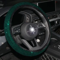 crystal rhinestone auto car steering wheel covers diamond seat belt shoulder pad handbrake cover headrest car styling accessorie