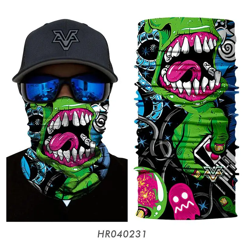 HOT Seamless Magic Scarf Custumal Chinese Dragon National Headband Skull Bandana Mask Colorful Face Shield Balaclava |
