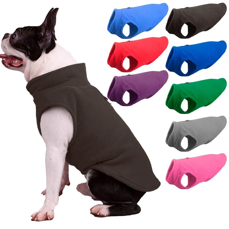 Soft Fleece Pet Dog Jacket Winter Puppy Clothes French Bulldog Coat Pug Costumes Clothing For Small Dogs Chihuahua Vest Yorks