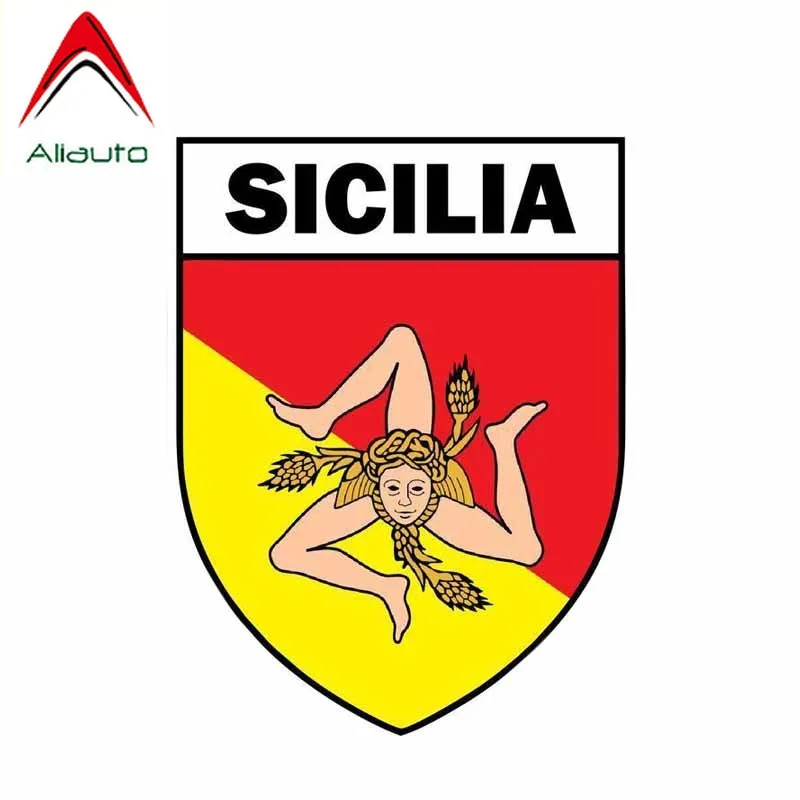 Aliauto креативные автомобильные Стикеры Сицилия Италия мотоцикл