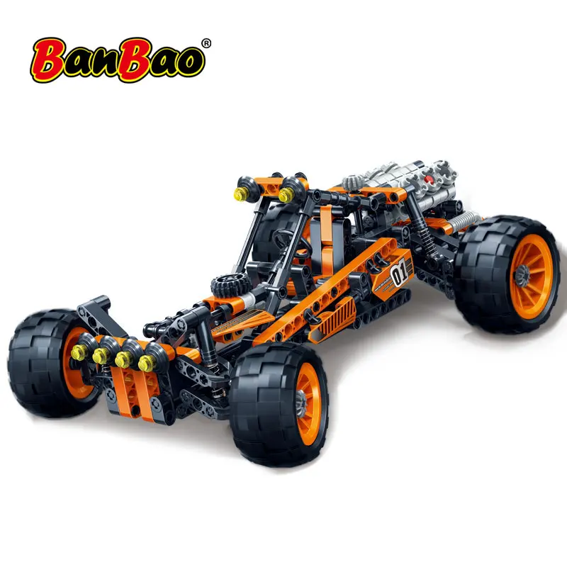 BanBao 6951 Внедорожный гоночный автомобиль оттягивающийся автомобиль Хайтек кирпичи развивающие строительные блоки Дети творческие модели игрушки
