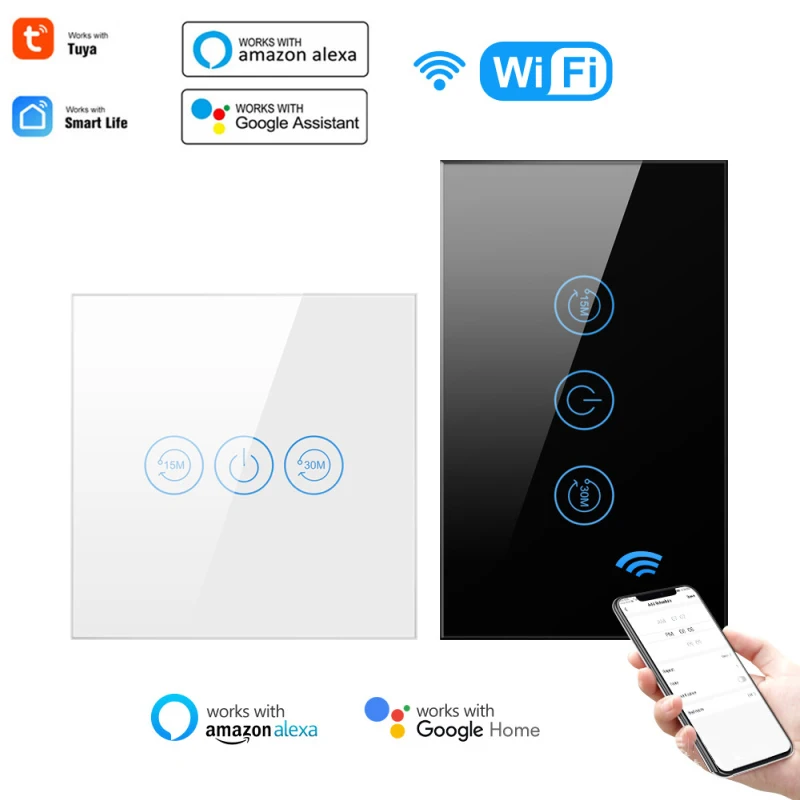 

Wifi Boiler Smart Switch Water Heater Switches Voice Remote Control EU/US Standard Touch Panel Timer Work With Alexa Google Home