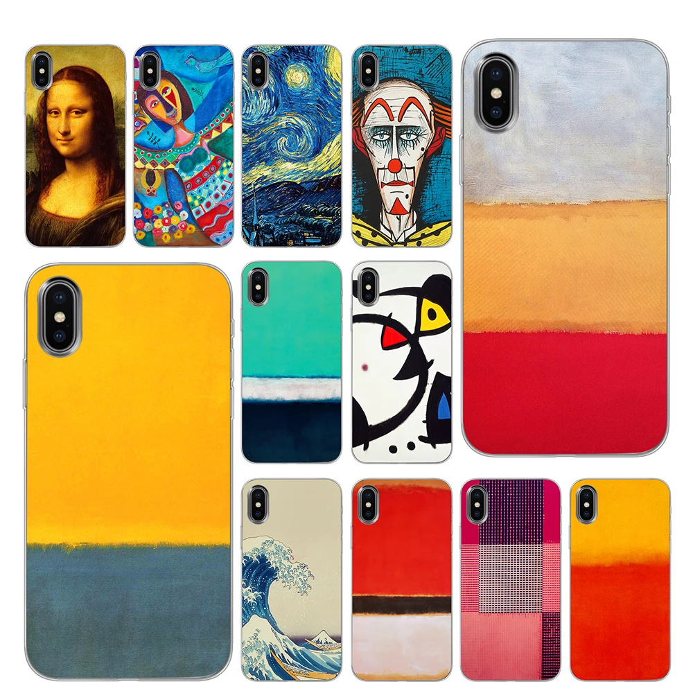 Классический художественный Рисунок черный чехол ТПУ для iPhone 5 5S 6 6s 7 8 Plus X XS XR 11 Pro