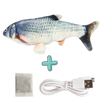 pet interactive toys electric fish shaped cat toy soft plush usb charging simulation crucian carp catnip pet supply dropshipping