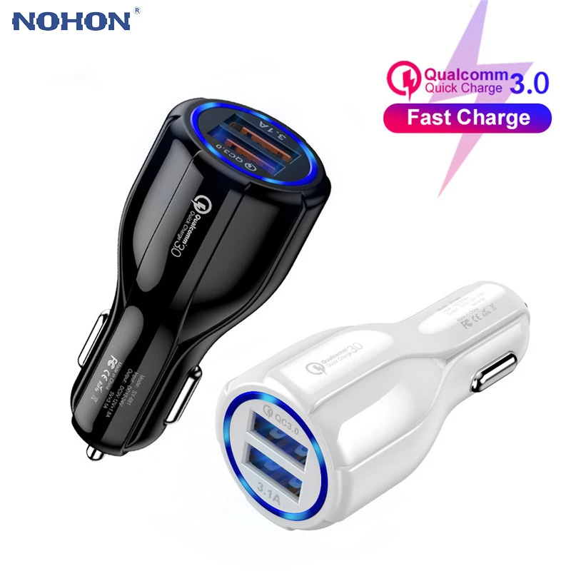Автомобильное зарядное устройство с двумя портами USB 3 0 быстрая зарядка для Xiaomi mi9
