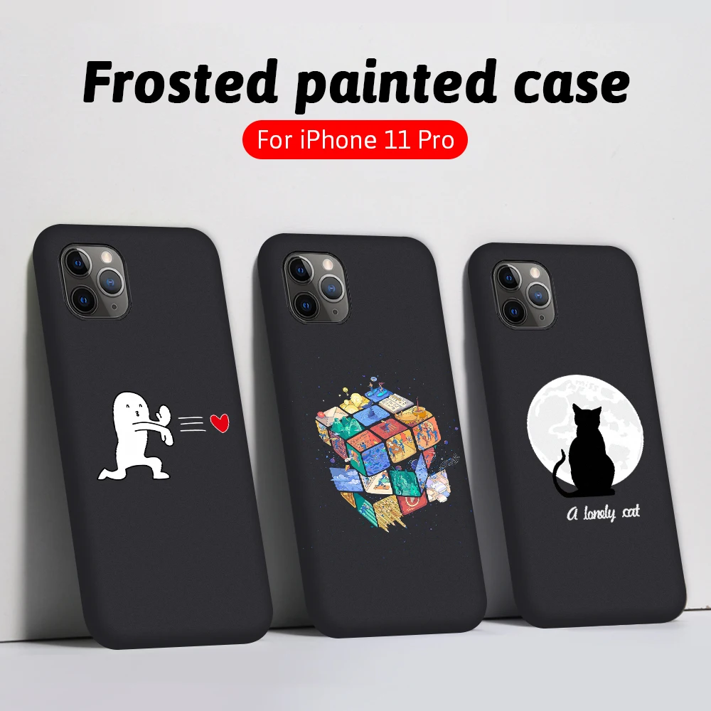 Мягкий чехол из ТПУ с рисунком сердца для iPhone 11 Pro Max 8 7 Plus X Xs Xr черный космическим XS