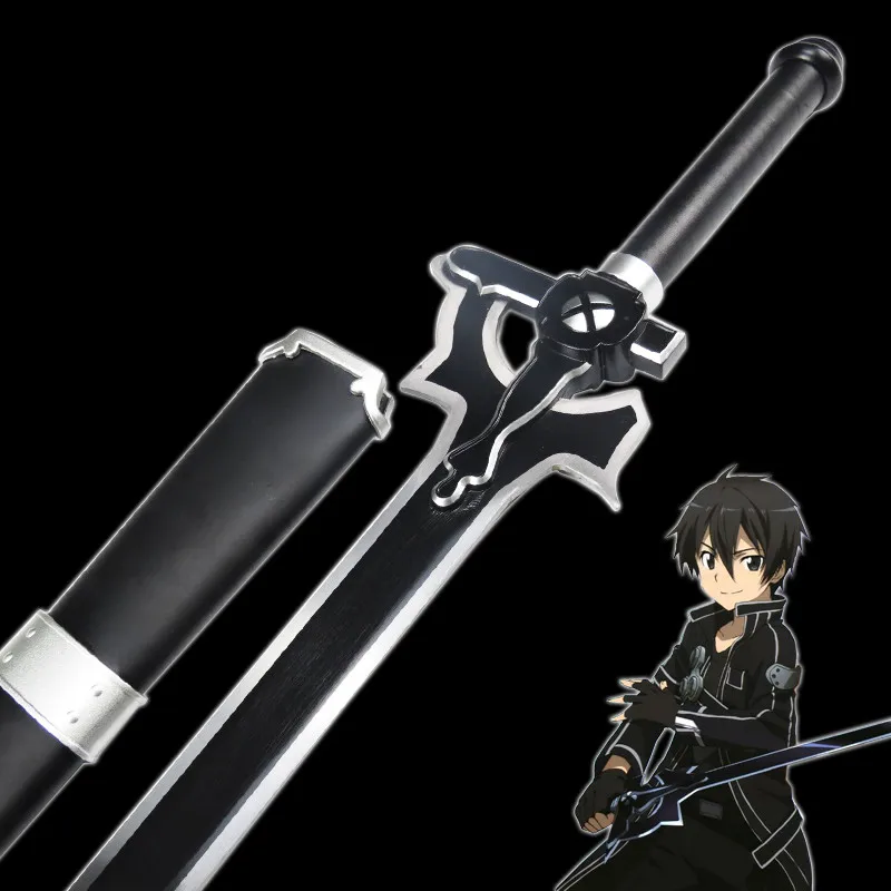 SAO Kirito Elucidator Реплика меч искусство онлайн косплей реквизит деревянные ножны декоративные не острые абсолютно новые настоящие стальные лезвия