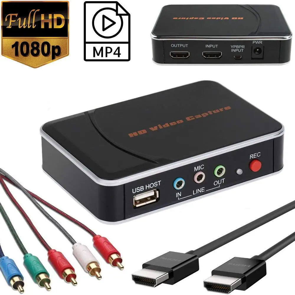 Устройство видеозахвата Y & H HD 1080P карта захвата игр HDMI YpbPr видеорегистратор