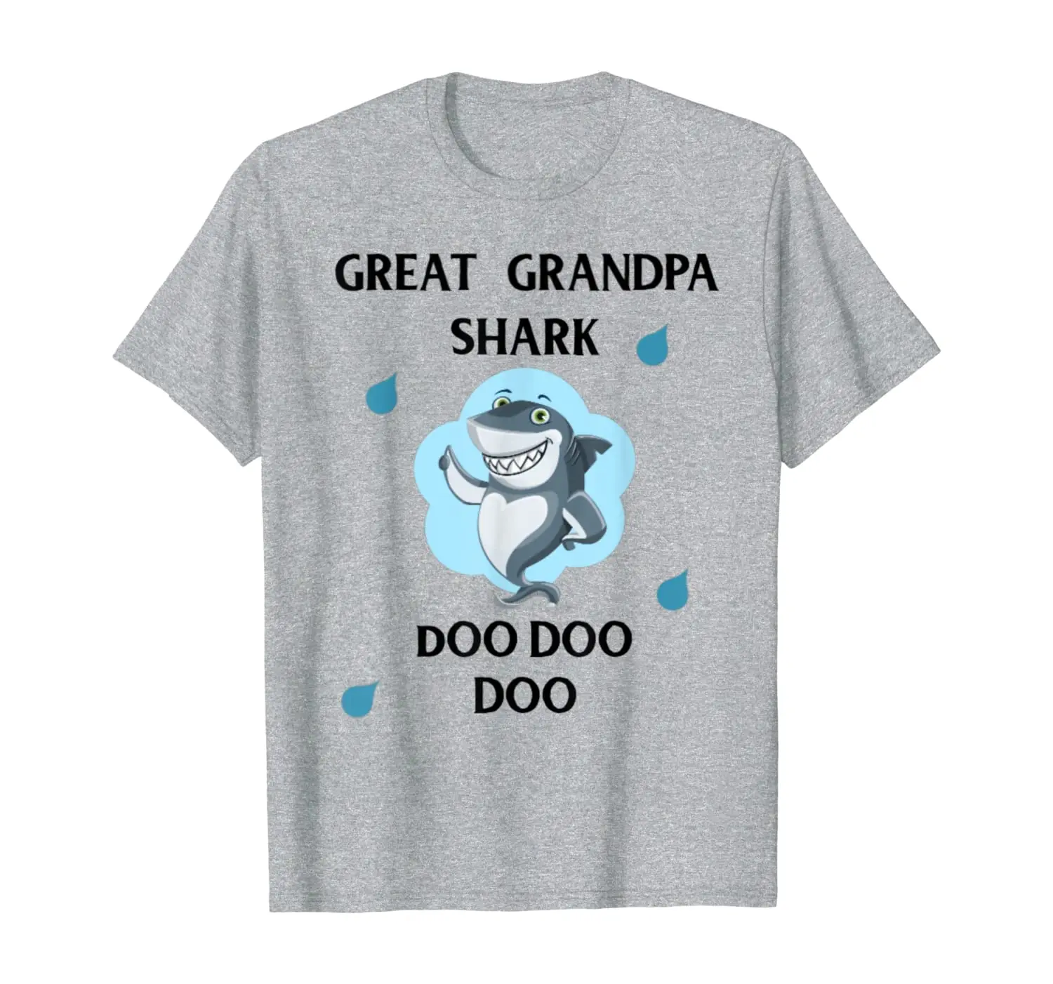 

Mens Great grandpa gift shirt shark doo doo doo