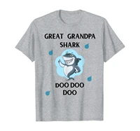 mens great grandpa gift shirt shark doo doo doo