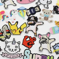 cute cartoon animal clothing patch childrens stickers diy ironing patch embroidery cloth sewing accessories decals