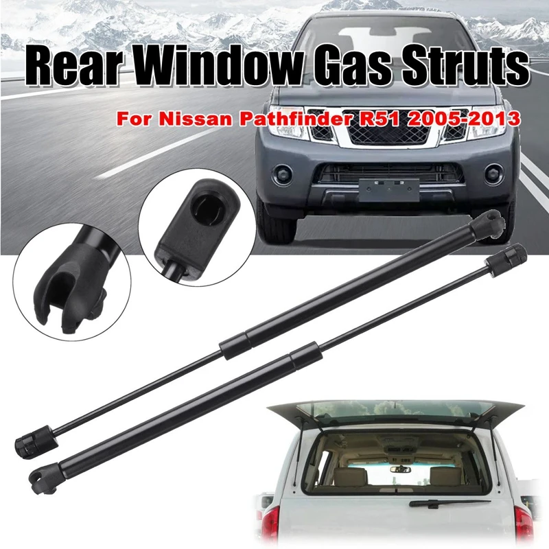 Barra de soporte de puntales de cristal para ventana trasera, accesorio para Nissan Pathfinder R51, 2005, 2006, 2007, 2008, 2009-2013, 90460ZL90A, 2 uds.