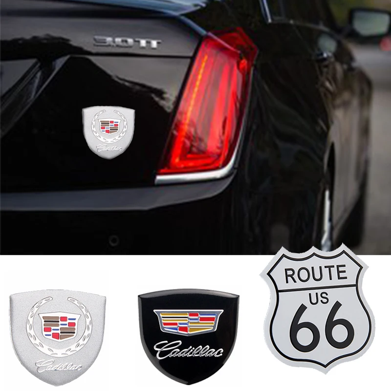 Наклейка на заднюю эмблему кузова автомобиля для Cadillac Route 66 логотип SRX Escalade CTS BLS ATS