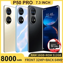 [Global Version] 2022 New 5G Smartphone Adapts To Huawei P50 Pro 7.3inch 12+512GB Video Call Phone for Vivo Samsung Xiaomi Phone