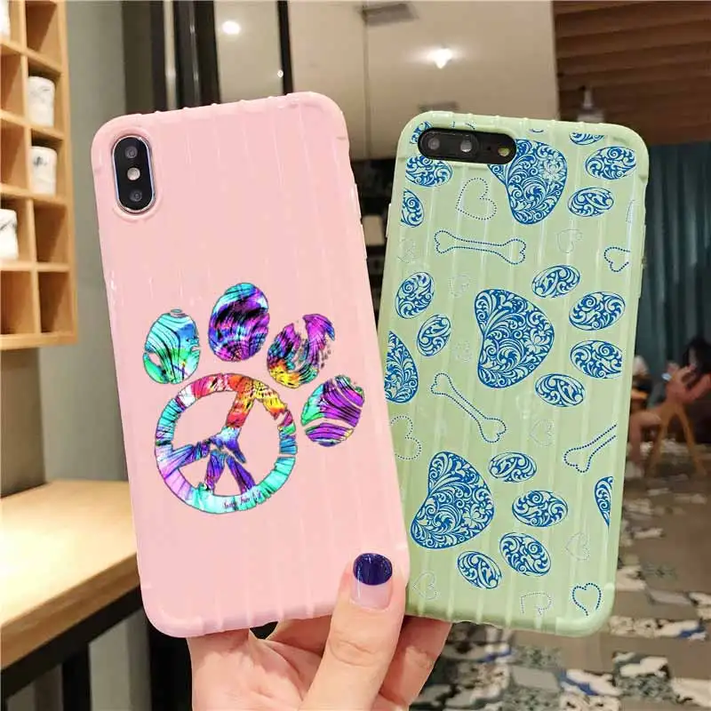 Собака след Щенячий патруль на колесиках чемодан чехол для телефона iPhone 11 Pro Max X XS