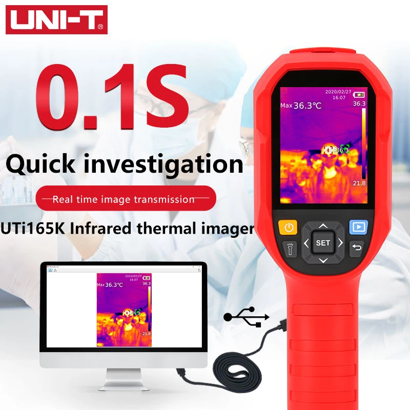 Инфракрасный Тепловизор Uni-t UTi165k 30-45 ℃ датчик температуры передачи изображения в
