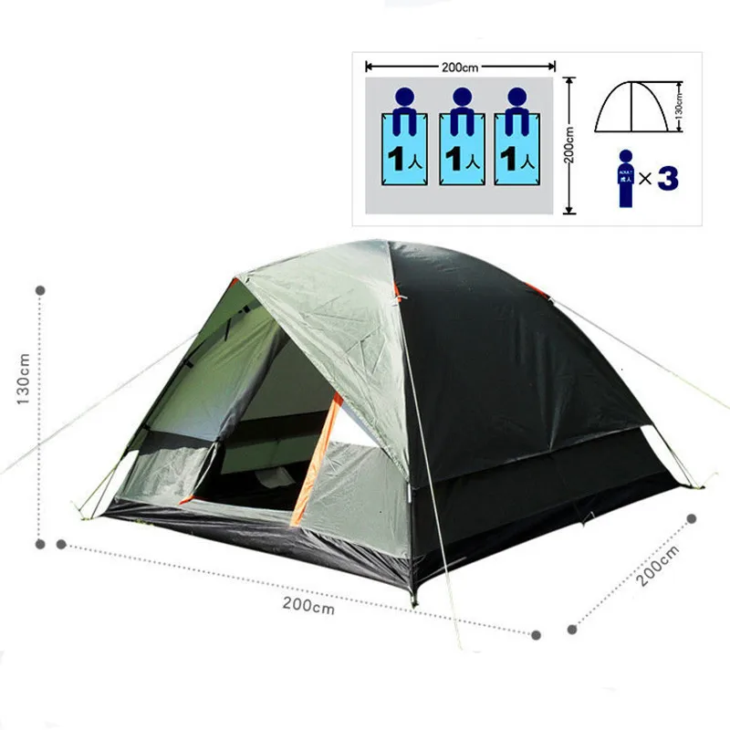 Preise Xc Wasserdichte Camping Wandern Angeln Zelt Getrennt Dual Layer Reise Zelt 4 Saison Anti Uv Strand Zelt Für 3-4 Person Familie